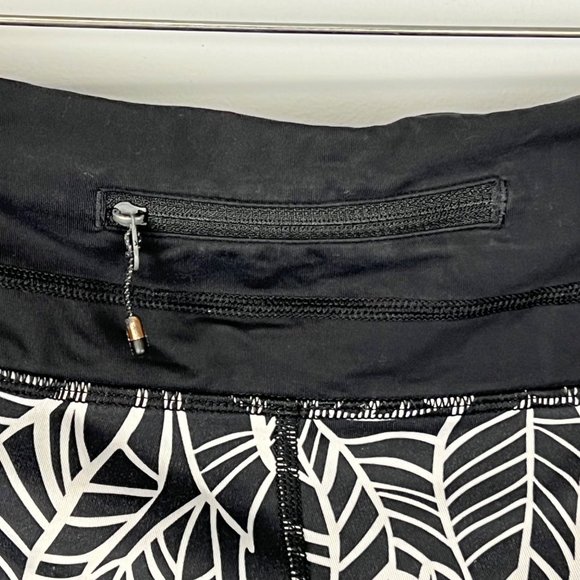 Lululemon Run A Marathon Crop II Legging Pretty Palm Black Angel Wing size 4 - Picture 9 of 12